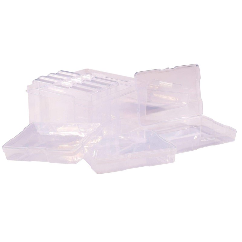 Vaessen Creative Storage Lid and 6 Small Transparent Tins Plastic