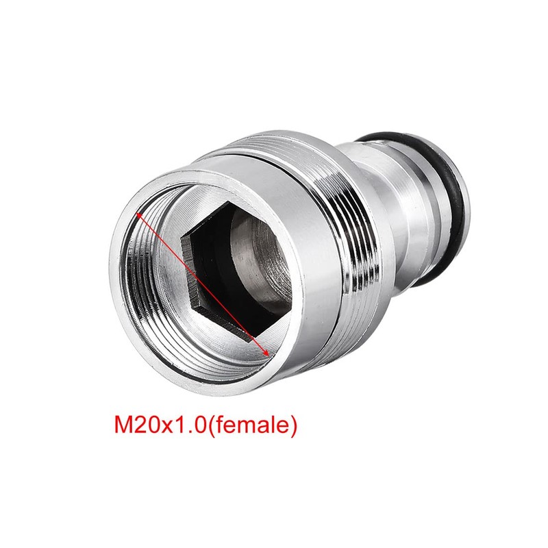 sourcing map Brass Garden Hose Quick Connector Nozzle Pipe Adapter