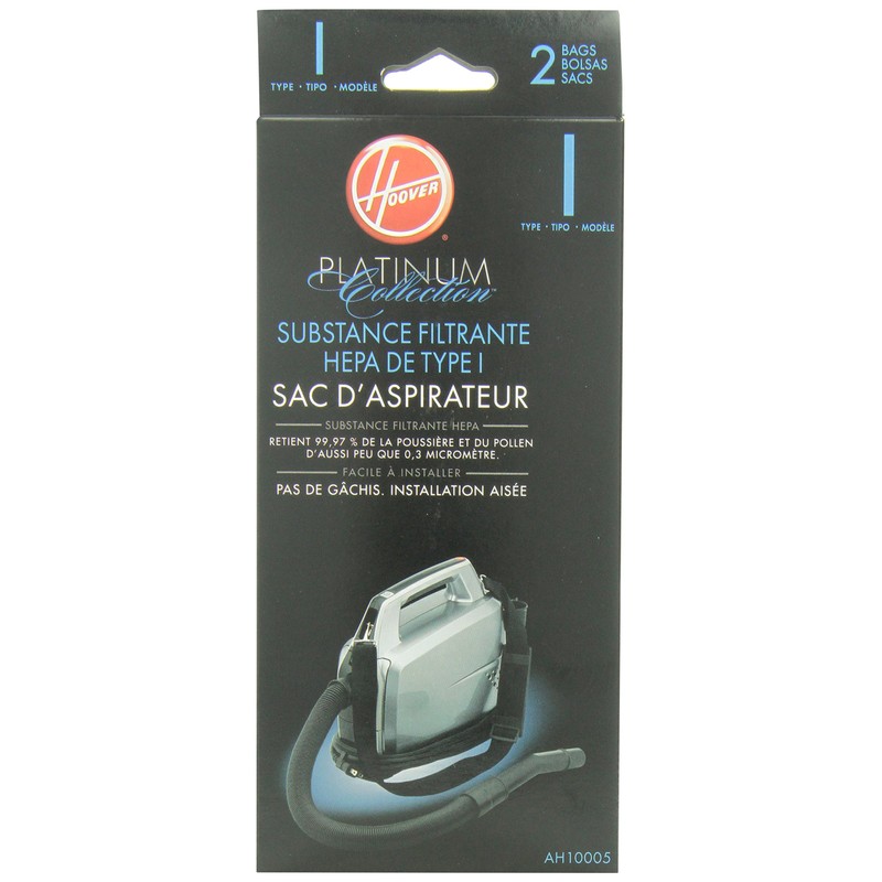 Hoover Vacuum Cleaner Bags for Platinum Canister Vacs, Pack of