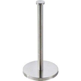 Paper Towel Holder Free-Standing, Paper Towel Holder Stand with Weighted Base Suction Cups Large Rolls (Silver)