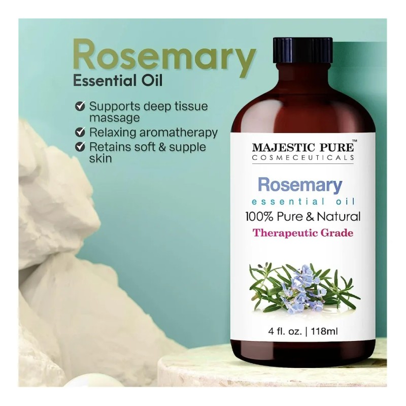 Majestic Pure Aceite Esencial De Romero De Grado Terapéutico