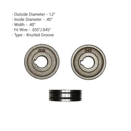 MIG Welding Drive Roll OD 1" ID .28" .2" ID .40" K 023 .030 .035 .045 Knurled V U Groove Wire Feed for MIG Welders(#8)