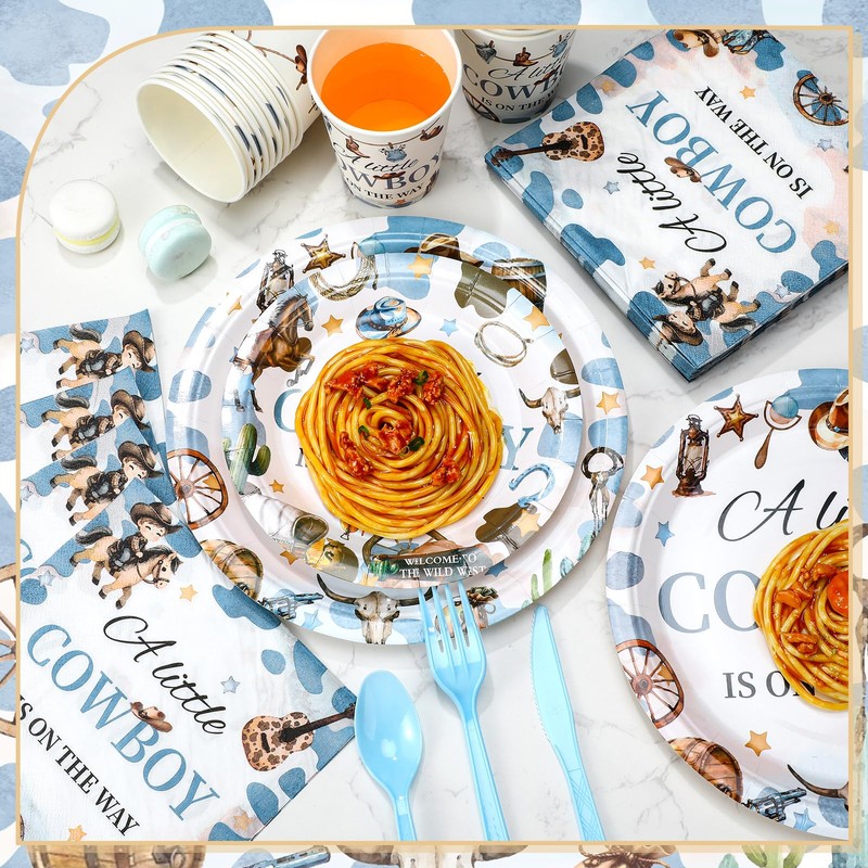Dandat 350 Pcs Baby Shower Plates Set Baby Shower Party