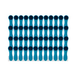 trendfinding 48 Clothes Pegs Laundry Clips with Spiral Springs Soft Grip Soft Touch Blue Anthracite