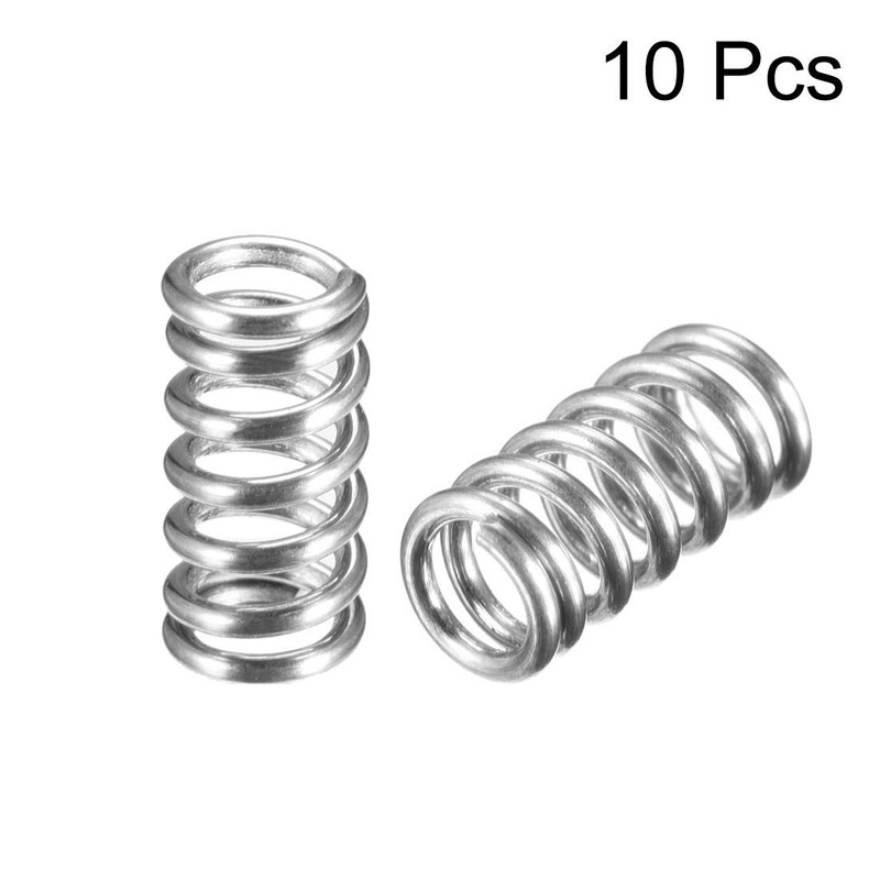TOP-VIGOR 10Pcs Compression Spring, 0.8mm Wire Diameter,5mm OD,10mm Free Length