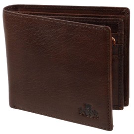 Mens Vintage Buffalo Leather Wallet by Rowallan; Verona Collection Credit Cards VegTan