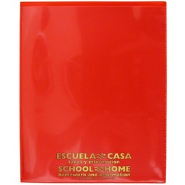 StoreSMART® - School/Home Folders - Red - 25-Pack - Archival Durable Plastic - English/Spanish - Homework and Information - Made in U.S.A - SH900SVSP-R25