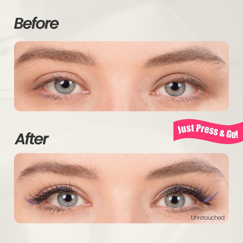 GlamReal Fox Eye Blue Lashes Self Adhesive Left & Right