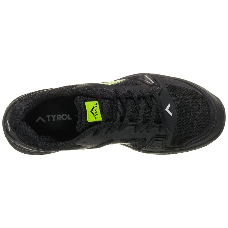 Tyrol Men's Drive V Pickleball Shoe (Black/Lime) (9)
