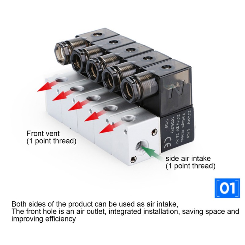 3V1‑06 3 Way 2 Position 1/8" BSP Normally Closed Pneumatic