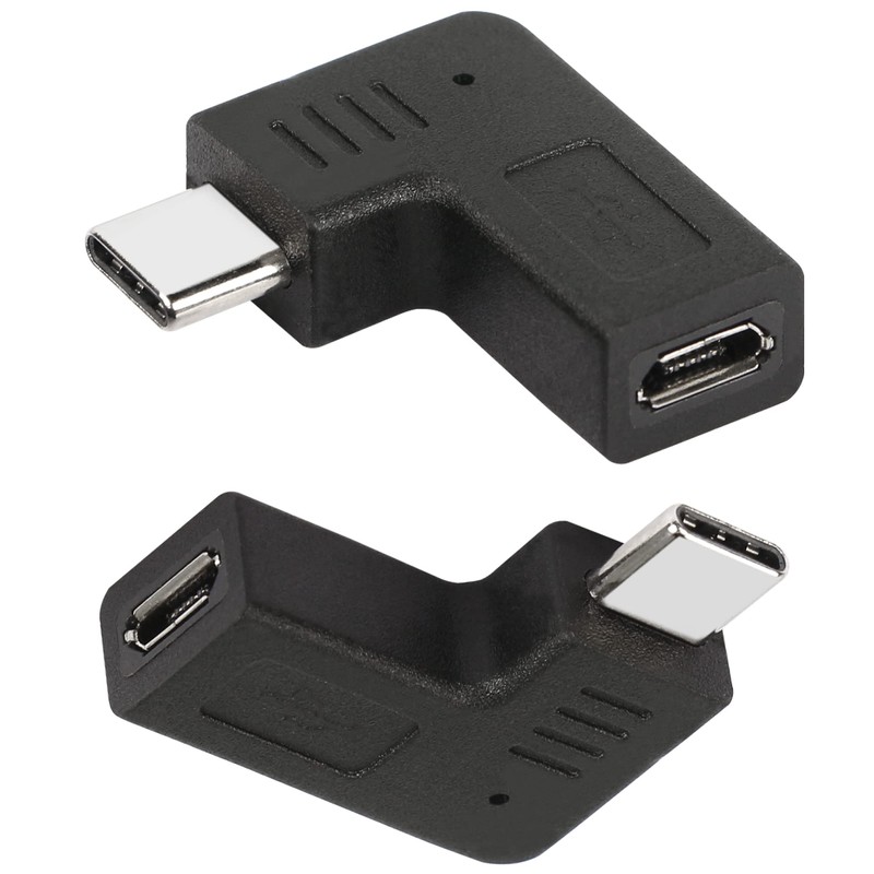 GELRHONR 90 Degree USB C to Micro USB Adapter Right