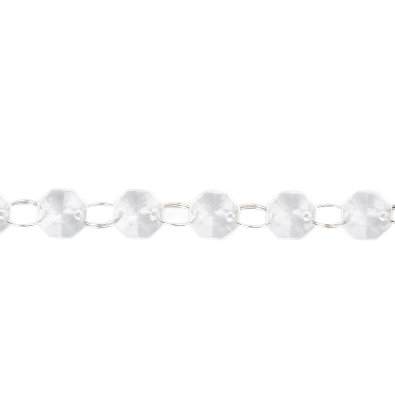 14mm Octagonal Bead String Acrylic Crystal Pearl Chains for Birthday