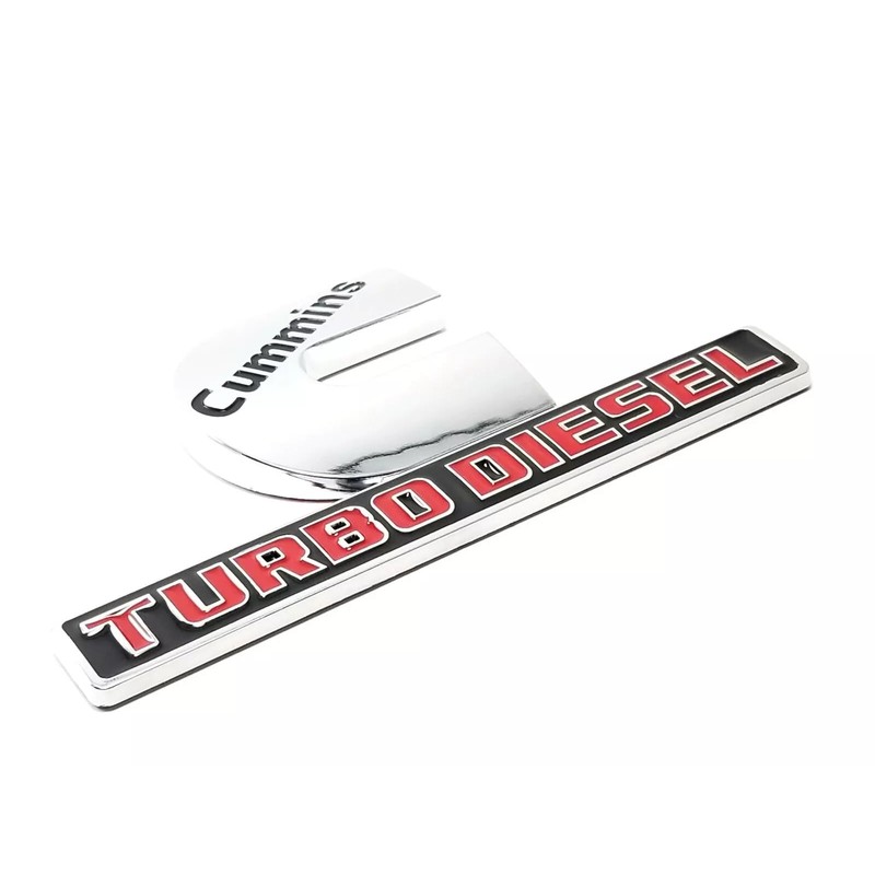 Pair Set Compatible with Cummin Turbo Emblem 3D Fender Badges