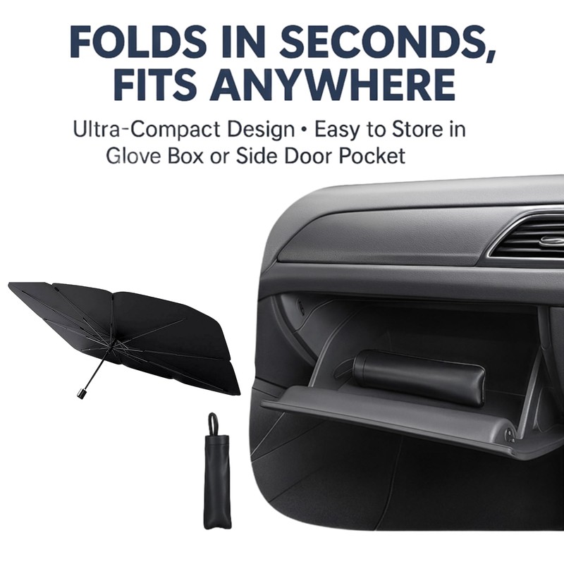 Foldable Car Windshield Sunshade, Front & Rear Window Sunscreen, Car