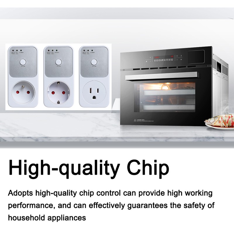 175-260V Voltage Protector 5-6 Minutes Relay Socket EU/FR/USA Plug Electrical