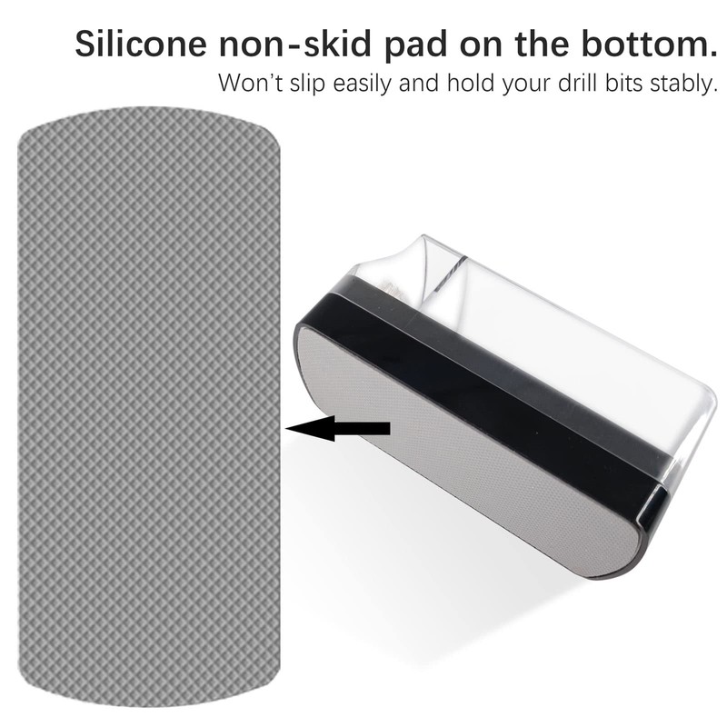 Nail Drill Bits Holder with Nail Drill Bits Cleanser, 30