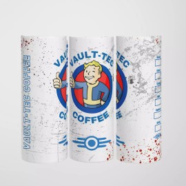 Bethesda Pure Drinking Water Tumbler Fallout Old Styled Thermos 20oz Clear Lid With Straw