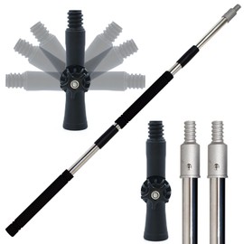 Greeily Paint Roller Extension Pole, 4ft to 12ft Paint Extension Pole Multi-Purpose Splicing Adjustment Long for Spider Brush Outdoor Spray Painting Roller Cleaning and Chandelier Replacement