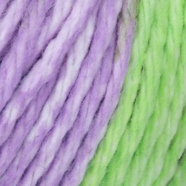 Lily Sugar and Cream Cotton Yarn, Violet Stripes, 2 oz.