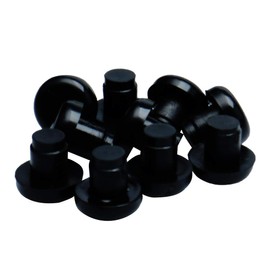 uxcell 10pcs 8mm Black Stem Bumpers Glide, Patio Outdoor Furniture Glass Table Top Anti-collision Embedded