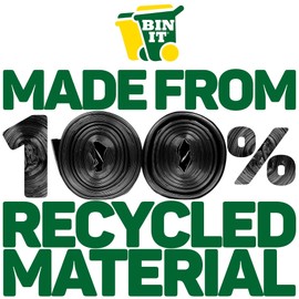 BIN IT 10 Ultra Heavy Duty, 120 Litre XL Bin Bags, Bin Liners, Bin Liners, Bin Liners, 80 kg Lifting Office, DIY, Catering, Builder