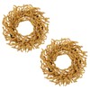 Briful 2 Pack Fall Berry Wreaths 12in Artificial Yellow Foam