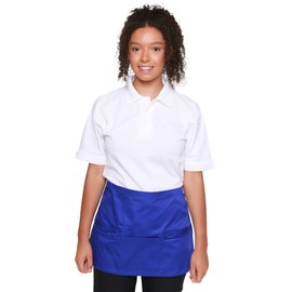 Mirabella Health & Beauty Espresso Zip Pockets Waist Apron, Royal Blue, One Size