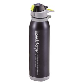 Pearl Metal H-6834 Water Bottle, 33.4 fl oz (1,100 ml), Direct Drinking, Stainless Steel, Oak Gray, Speed Charger