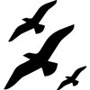 ANGDEST Flying Seagulls (Black) (Set of 2) Premium Waterproof Vinyl