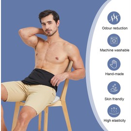 Stealth Belt for Ostomy, Ostomy Bag Stealth Belt, Adjustable Waterproof Ostomy Bag Cover, Ostomy Supplies, Stealth Belt for Ostomy Bag, Internal Pocket to Hold Ostomy Pouches for Women and Men (Large)