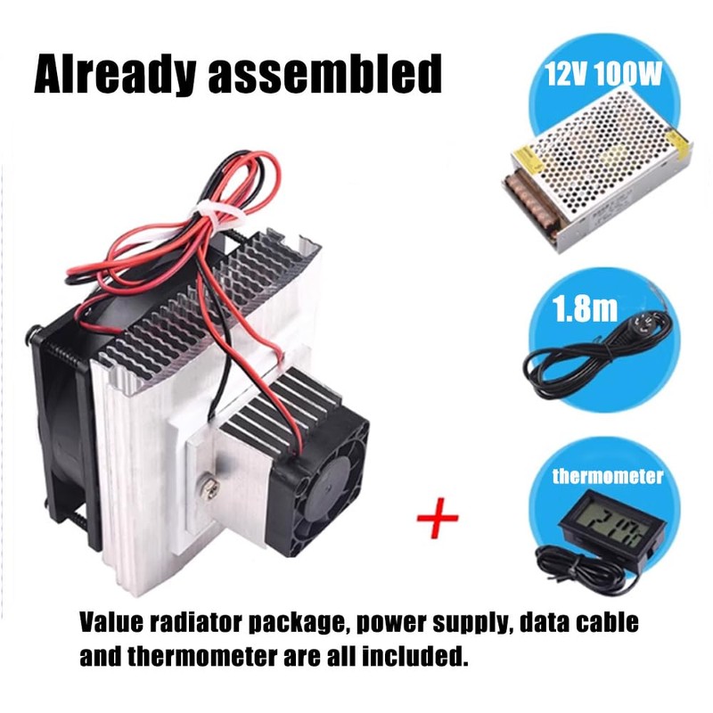 Mini Air Conditioner DC 12V DIY Thermoelectric Peltier Refrigeration Cooling