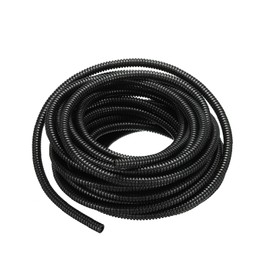 DMiotech 7mmx5mmx8m PVC Non Split Corrugated Tube for Indoor and Outdoor Cord Management Lap Tidy Office Garden