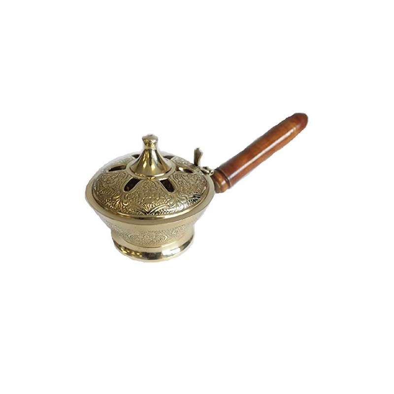 A & W Ornate Censer Incense Burner, Floral Flower Design,