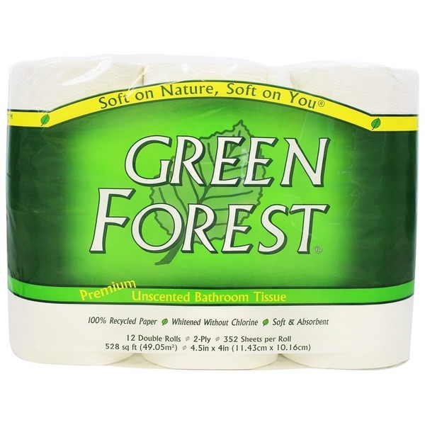 Green Forest Double Roll Bathroom Tissue, 12ct, 4pk