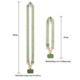 CHUQING Phone Lanyard Adjustable Crossbody Cell Phone Strap, Anti-Theft Adjustable Nylon Neck Lanyard for Women Yellow