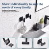 FNRNAOY Matte Black Bathroom Towel Hook, Coat Robe Clothes Hooks