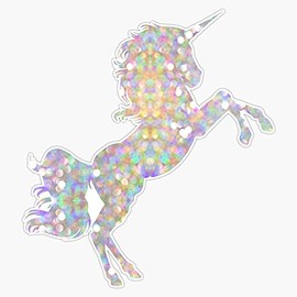 MAGNET Iridescent Unicorn Magnet Bumper Sticker Car Magnet Flexible Reuseable Magnetic Vinyl 5"