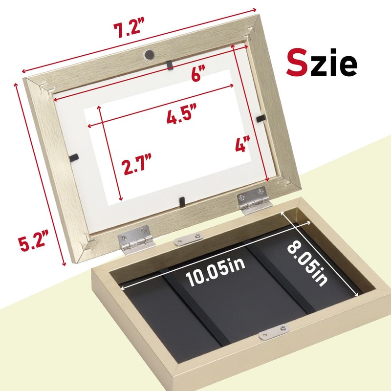 Toner Depot 2 Pack 4x6 Picture Frame, Quick-Change Photo Storage