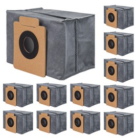 12 Pack Dust Bags Compatible with Eufy Clean X8 Pro / X10 Pro Omni Robot Vacuum Self-Empty Station, 4-Layer Replacement Disposable Bags