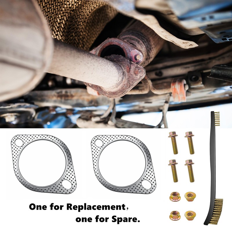 Strongthium 2 Pcs 3" Exhaust Gasket 2 Bolt for 3