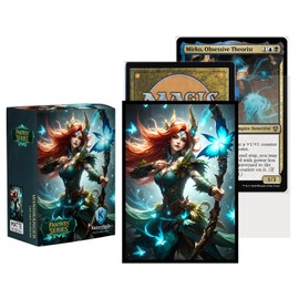 Katomula 100 MTG Card Sleeves with 100 Inner Sleeves, Textured Back Art Sleeves, Fit Standard Size Cards - WindRanger