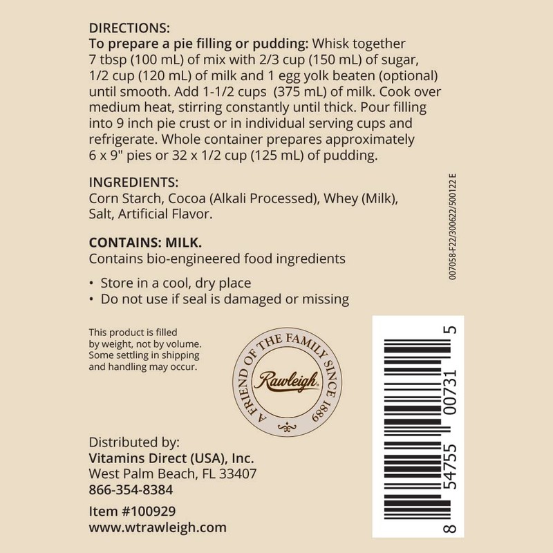 Rawleigh Chocolate Pie Filling & Dessert Mix: 14.1 oz (Pack