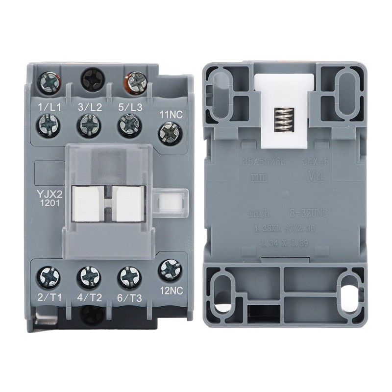 AC Contactor NC 12A Universal Rail Mount Silver Contact Low