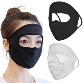 Molyorch Pack of 2 UV Sun Protection Mask, Face Cover, Bicycle Face Mask, Cycling Outdoor Sports Full Face Mask Breath for Hot Summer, Cycling, Hiking, Fishing