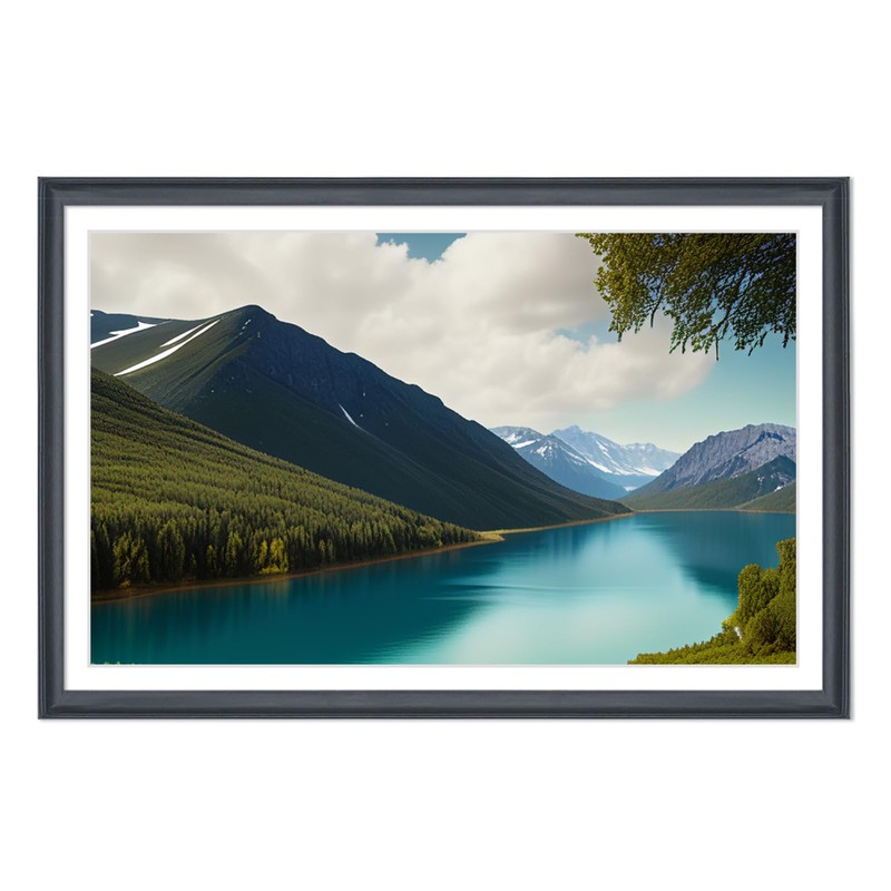 XYFBYSH 22x35 Picture Frame Solid Wood Black, Display 20"x33" (With