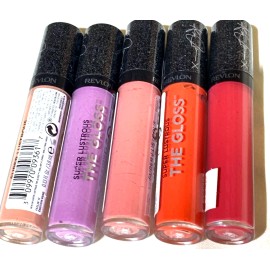 Revlon Set of 5 Revlon Super Lustrous The Gloss Lip Glosses in 5 Shades Free Ship #239