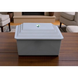 LegacyGuard Durable Polymer Burial Urn Vault - Vault for Ground Burial of One Cremation Urn - Gray - Made in The U.S.A. - Mainely Urns