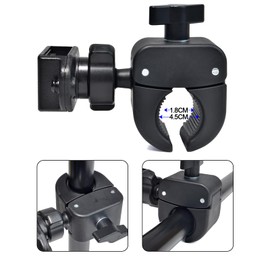 UAYESOK Bicycle/Motorcycle Walkie-Talkie Handlebar Mount, Vehicle Grab Rail Clamp Radio Holder for HT, Scanner, Speaker Mic