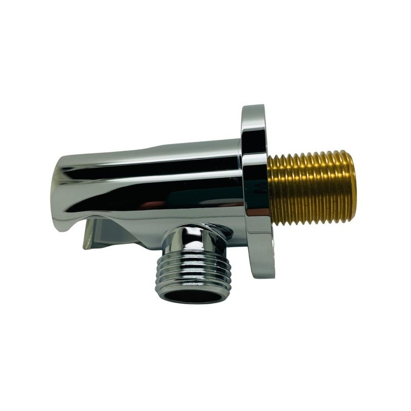 Wall Connection Elbow with Shower Holder Holder, Chrome, 1/2 Inch,