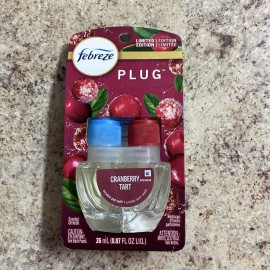 Febreze Plug Cranberry Tart Refill 0.87 oz - Limited Edition Scent - New, Sealed